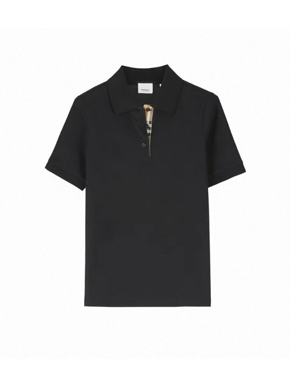 Burberry Men’s Hartford Check Cotton Polo Shirt Black S 8092269
